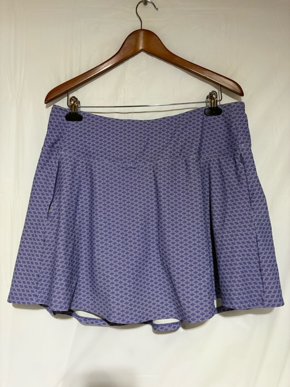 Calla Purple Geometric Flare Skort